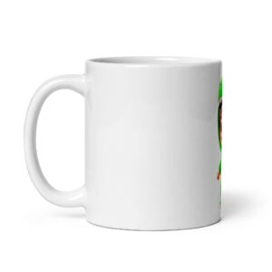 White glossy mug